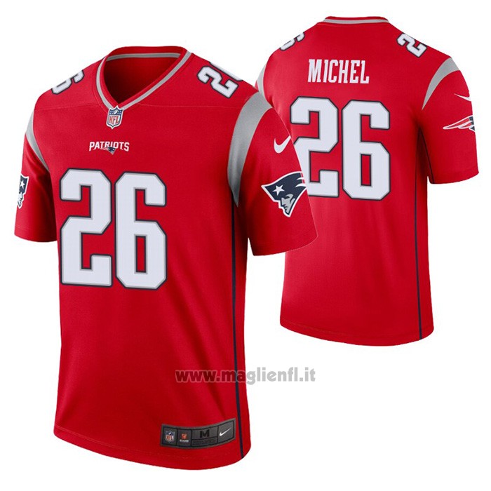 Maglia NFL Legend New England Patriots Legend Sony Michel Inverted Rosso